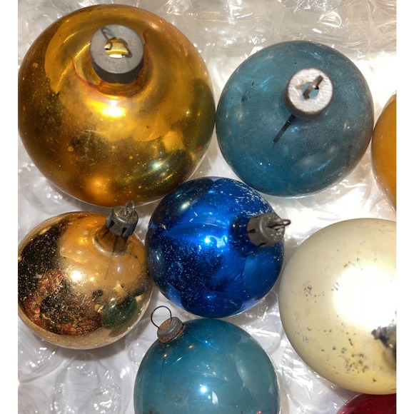 Vintage Mercury Glass Mixed Lot Christmas Ornament Some Rare Marked Poland 3E26 - Picture 9 of 12